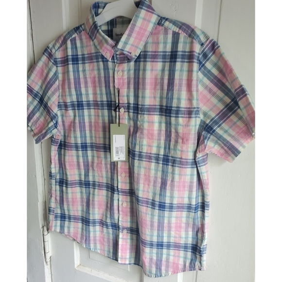 NEW Goodfellow & Co. Men's Striped Short Sleeve Button Down Shirt - Picture 4 of 13